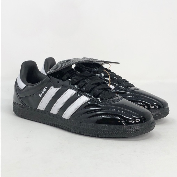 Adidas Women’s Samba LT Long Tongue JI2707 Black Patent Leather Shoes - Size 5.5 - Picture 10 of 14